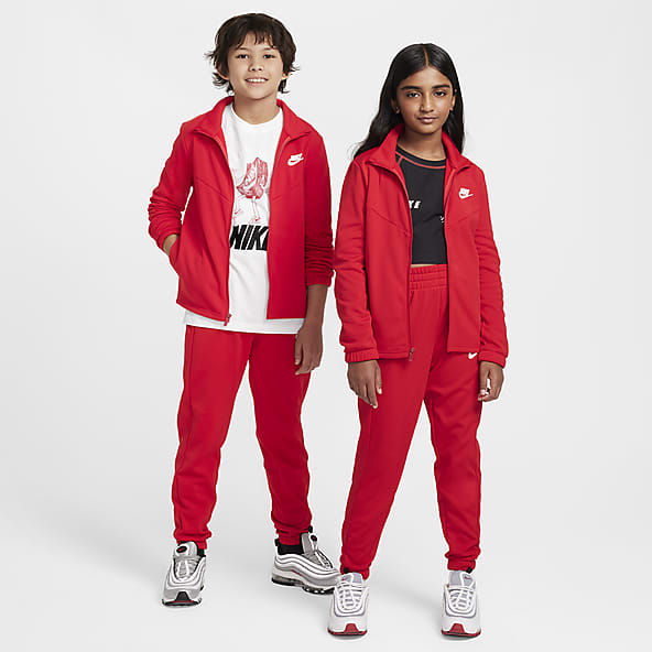 Nike red checkered tracksuit hotsell
